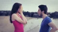 regain a woman - man gives a ring to a woman - kiss HD Footage