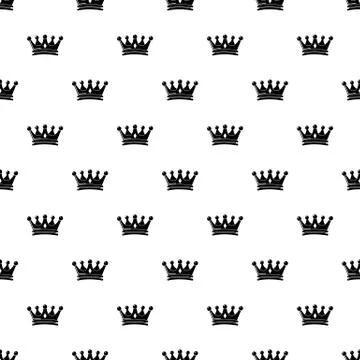 Regal crown pattern vector seamless Stock Illustration