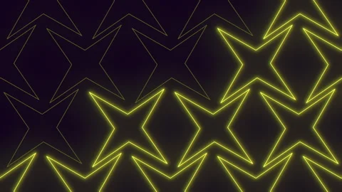 Regal crown a striking pattern of yellow lines on a black background Stock Footage 279610644