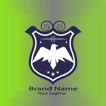 Regal Eagle Emblem logo Stock Illustration