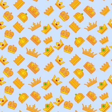 Regal pattern seamless, cartoon style Stock Illustration