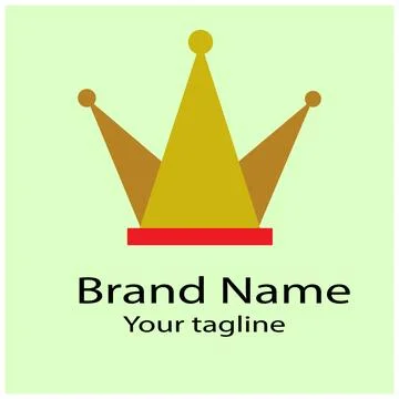 Regal Triangle Crown logo design Stock Illustration