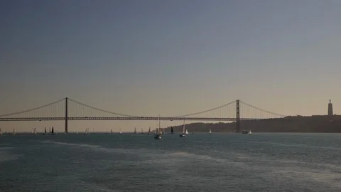 Regatta in Lisbon Stock Footage 120466656