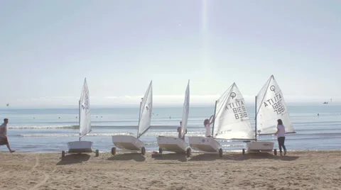 Regatta Optimist Stock Footage 43304286