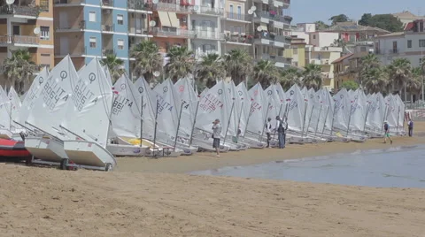 Regatta Optimist Stock Footage 43305629