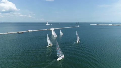 Regatta port 1 Stock Footage 105573442