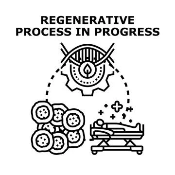 Regenerative process progress in medical treatment technology Stock Illustration