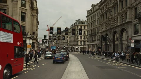 Regent Street, London UK Stock Footage 45571953