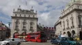 Regent Street Piccadilly Circus City Center Junction Double Decker Buses Traffic HD Footage