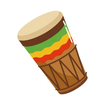Reggae african drum Stock Illustration
