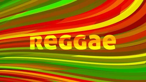 Reggae background with curved stripes 库存插图