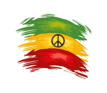 Reggae flag symbol Stock Illustration