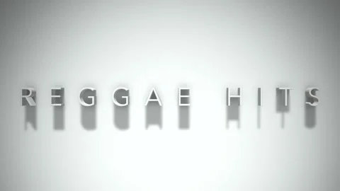 Reggae hits 3D title animation with shadows on a white background Stock Footage 296899602