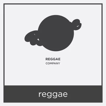 Reggae icon isolated on white background Free Stock Illustration
