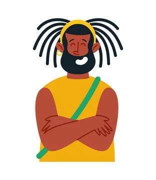 Reggae man cartoon Stock Illustration
