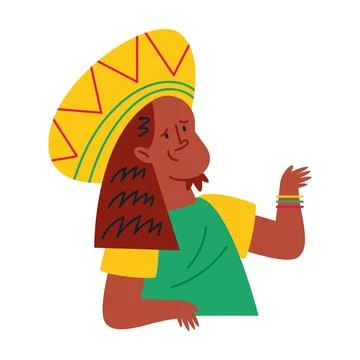 Reggae man character Stock Illustration