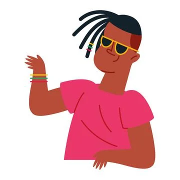 Reggae man portrait Stock Illustration