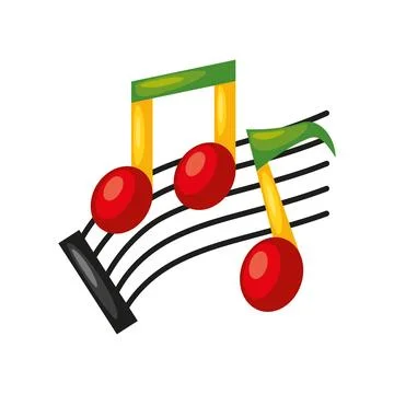 Reggae music notes Stock Illustration