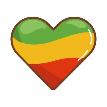 Reggae music notes Stock Illustration