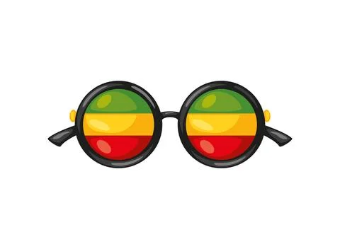 Reggae sunglasses design Stock Illustration