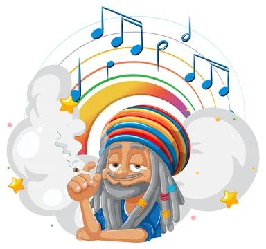 Reggae Vibes and Musical Harmony Stock Illustration