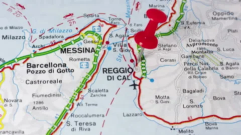 REGGIO CALABRIA on a map Stock Footage 176948184