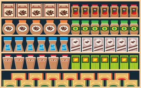 Regiments with products Stock Illustration