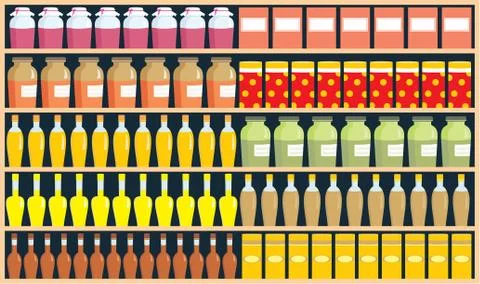 Regiments with products Stock Illustration