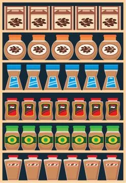 Regiments with products Stock Illustration