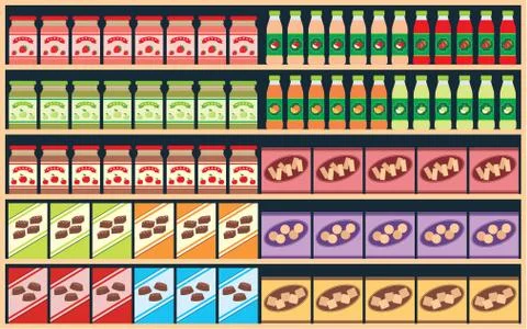 Regiments with products Stock Illustration
