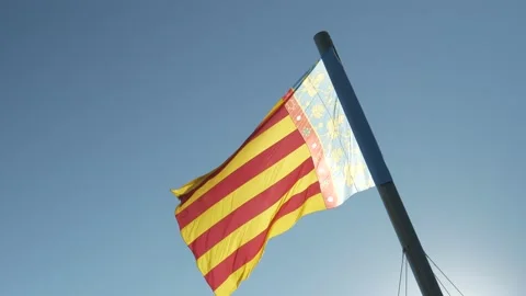 Region of Valencia Flag Video stock 141261837