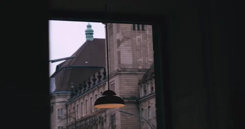 Regional Court Moabit View From Cafe On Turmstrasse Berlin Germany - Feb 5 2021 Stock Footage 334113853