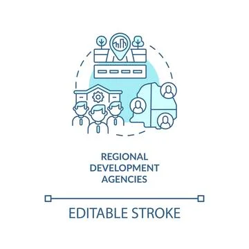 Regional development agencies concept icon Illustrazione stock