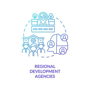 Regional development agencies concept icon Illustrazione stock