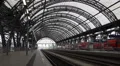 Regional Express Departing Departure Main Central Station Dresden Hauptbahnhof HD Footage