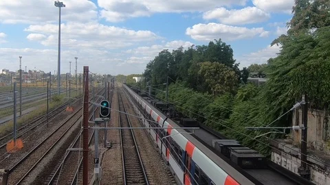 Regional express network of Ile-de-France Stock Footage 95363498