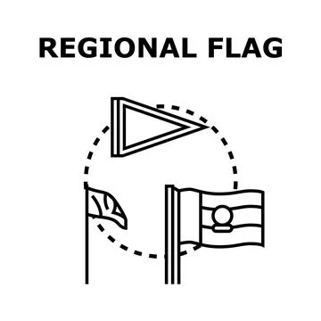 Regional flag concept representing local identity and heritage Stock Illustration