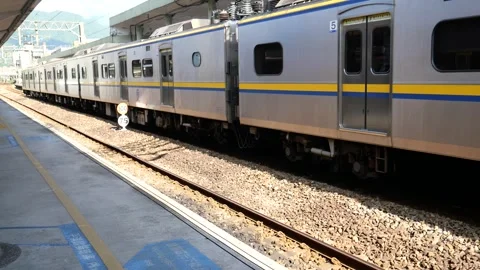 Regional train in Asia Stock Footage 267016276