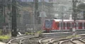 Regional Train Passing Departing Cologne Central Main Station Commuters Commute 4k or 4k+ Resolution