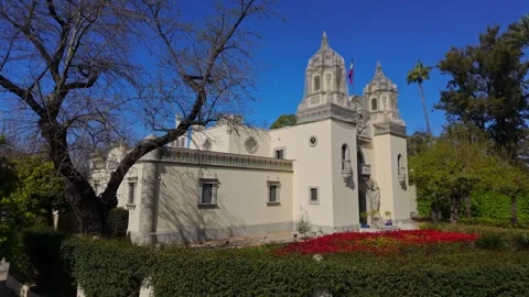 Regionalist architectural style building hosting Consulate of Chile in Seville, Video stock 307121070