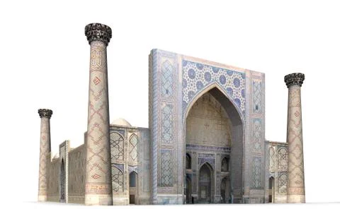 Registan in samarkand 3 Stock Illustration