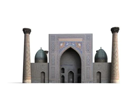 Registan in samarkand 4 Stock Illustration