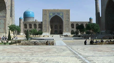 Registan Square in Samarkand Stock Footage 23562219