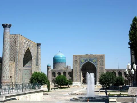 Registan Square of Samarkand Stock Photos