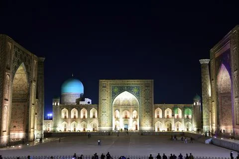 Registan Square of Samarkand Stock Photos