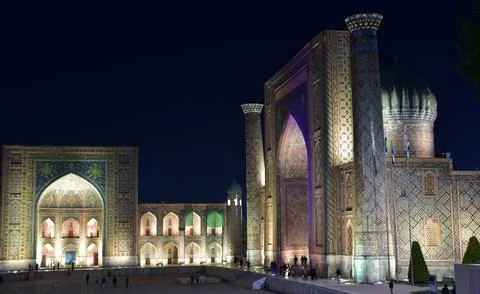 Registan Square of Samarkand Stock Photos
