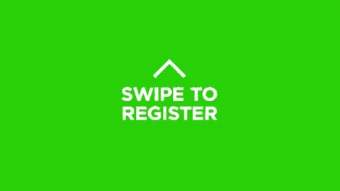 Register animation on green background Видео 332953843