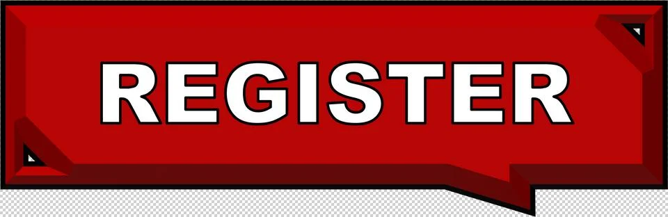 Register Button 3D Bevel Registration Icon Dark Red Stock Illustration