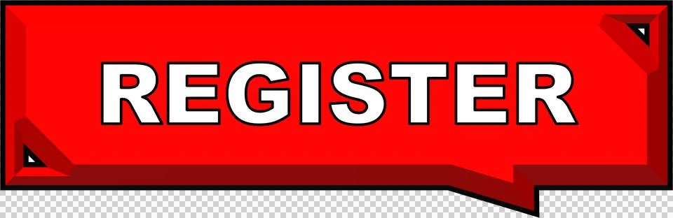 Register Button 3D Bevel Registration Icon Red Stock Illustration