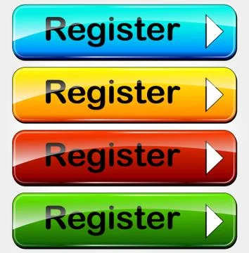 Register buttons Illustrazione stock